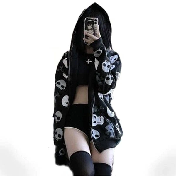 Harajuku Oversized Skull Jacket 6 Harajuku Oversized Skull Jacket - Image 6