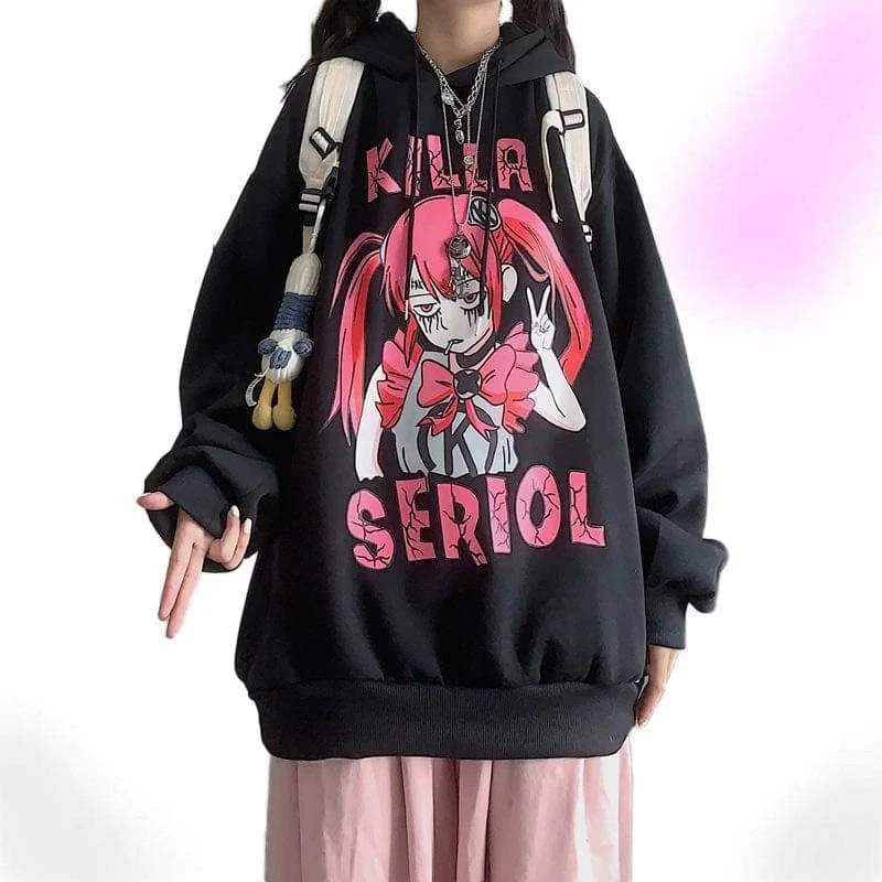 Serial Killer Kawaii Oversized Hoodie 1 Serial Killer Kawaii Oversized Hoodie