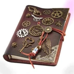 Test Of Time Steampunk Leather Notebook