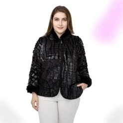 Sassy Black Croc Jacket