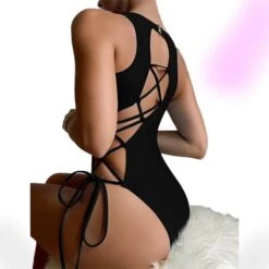 Hot Beat Lace Up Swimsuit