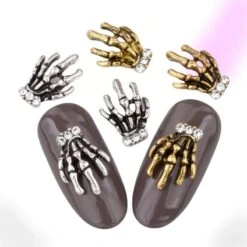 Hand Skeleton Nail Ornaments