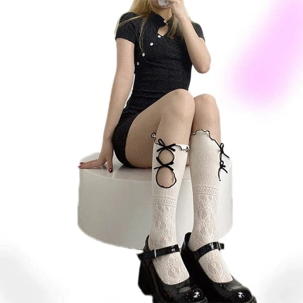 Imu Vintage Bow Socks 1 Imu Vintage Bow Socks