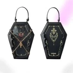 Gothic Coffin Ita Bag With Chain & Wings