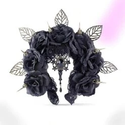 Gothic Rose Skeleton Headband