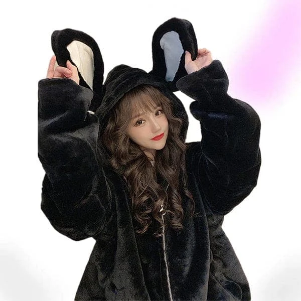 Snow Bunny Kawaii Hooded Coat 1 Snow Bunny Kawaii Hooded Coat