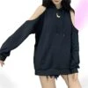 Moon Mystery Cold Shoulder Hoodie