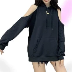 Moon Mystery Cold Shoulder Hoodie