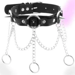 Chain Of Guilt Leather Choker