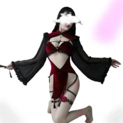 Red Retro Enchantress Lingerie -Gothic Clothing Store 0 b590428e 22b5 4d68 8b0e 958a60d27a76