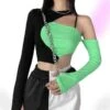 Minty Colorblock Crop Top