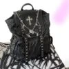 Cross Skeleton Chain Backpack Bag