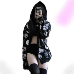 Harajuku Oversized Skull Jacket
