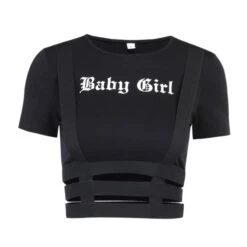 Baby Girl Gothic Crop Top -Gothic Clothing Store 10 0ad8eb28 4b6c 47df a037 32e3b0e2affb
