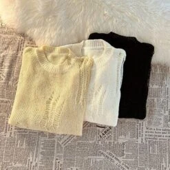 Good Karma Distressed Knit Sweater -Gothic Clothing Store 10 3139d30f b4a5 44dc 8052 a4b6eb94380b