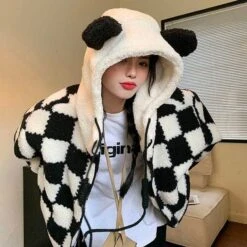 Kawaii Plaid Oversized Hoodie -Gothic Clothing Store 10 6fb52cf7 3924 4000 9791 a35879e1a6f2