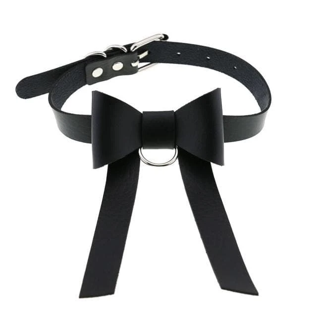 Bowknot Leather Choker 17 Bowknot Leather Choker - Image 17