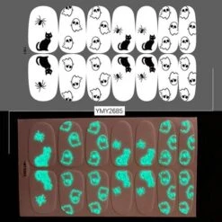 Spooktacular Glow In The Dark Nail Stickers -Gothic Clothing Store 11 449615bf 7480 42d8 a978 ba4022402996
