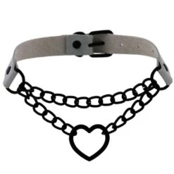 Chained Heart Gothic Leather Choker -Gothic Clothing Store 11 7a8bc8c3 6344 40ac b4ce a43ffff896a5
