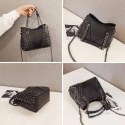 Chained Rivet Gothic Bag -Gothic Clothing Store 11 c32f28d6 3a3e 4243 a94d bb259551b04f