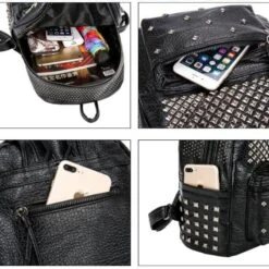 Rivets Overload Leather Backpack -Gothic Clothing Store 12 7237b55b e559 491a b27b d20b0a27bd9b