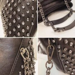 Chained Rivet Gothic Bag -Gothic Clothing Store 12 938ce7c9 7aa0 4b7c b201 34240154c3cf
