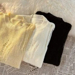 Good Karma Distressed Knit Sweater -Gothic Clothing Store 12 c0585822 9c6a 4098 8fd9 351fc01b437a