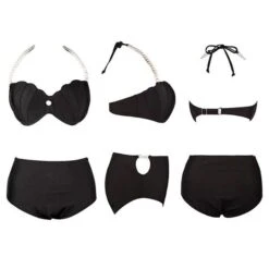Gothic Pearly Shell Halter Bikini Set – High-Waist Two-Piece Swimwear -Gothic Clothing Store 12 c8dcdff8 459e 4815 98fd bbfa210d3255