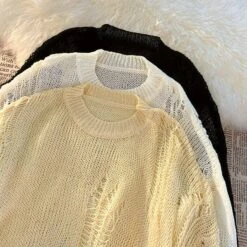 Good Karma Distressed Knit Sweater -Gothic Clothing Store 13 252de014 91f8 4480 96b4 ac1403ac974e