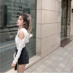 Exposée Cold Shoulder Hoodie -Gothic Clothing Store 13 91057c87 720e 417f bfbd 7a6bd4c8cbb4