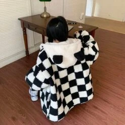 Kawaii Plaid Oversized Hoodie -Gothic Clothing Store 13 df53da7e 61a4 49db 8b09 2464833b6653