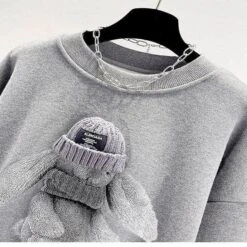 Bunny Haze Loose Sweatshirt -Gothic Clothing Store 13 ffa3d068 bc33 425d 9201 f31fece6f458