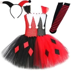 Harley Quinn Inspired Girls Tutu Dress -Gothic Clothing Store 14 23de97c4 e143 4e06 a1d0 dc5987b4a8a8