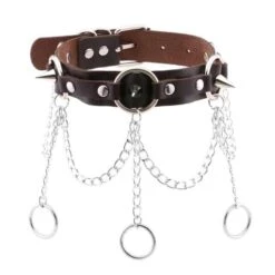 Chain Of Guilt Leather Choker -Gothic Clothing Store 14 63fab0b7 5e9e 4700 88c7 13bfe330ee33