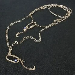 Carabiner Layered Chain Necklaces -Gothic Clothing Store 14 a52ccf10 f5af 4129 b41c 7b7b47c66bea