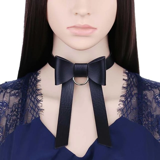 Bowknot Leather Choker 6 Bowknot Leather Choker - Image 6