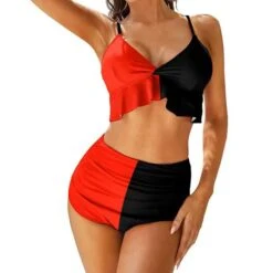 Midnight Dip Two Tone High Waist Bikini Set -Gothic Clothing Store 17 7df9bc59 6726 41a2 ada9 7915cacfe784