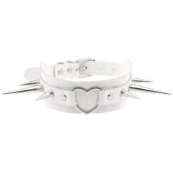 Long Spike Heart Choker Necklace -Gothic Clothing Store 18 54eb8b10 aa42 4a20 b39f ca3506432791