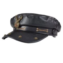 Deer Hunter Leather Beret Hat -Gothic Clothing Store 1 065bc0f6 4ca2 4991 9402 75dfad8f008b