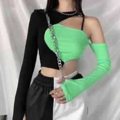 Minty Colorblock Crop Top -Gothic Clothing Store 1 091d13ea 4448 49bb 9529 54826e060d85