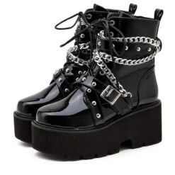 Tormented Gothic Chain Boots 10 Tormented Gothic Chain Boots -Gothic Clothing Store 1 09c901b1 f10b 422e a692 e4148fdc9655