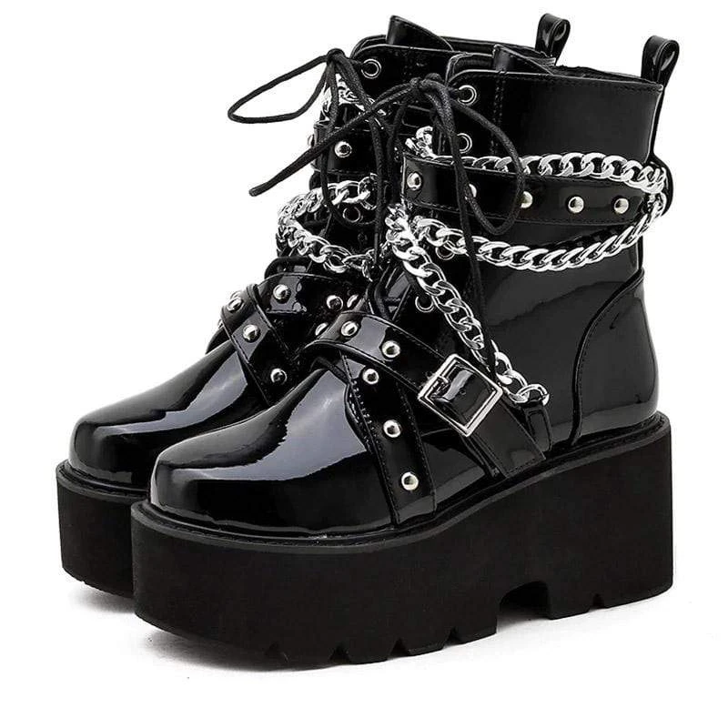 Tormented Gothic Chain Boots 3 Tormented Gothic Chain Boots - Image 3