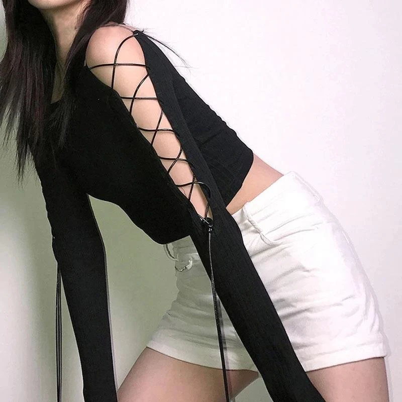 Gothic Bodycon Crop Top 5 Gothic Bodycon Crop Top - Image 5