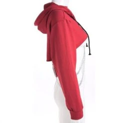 Gothic Chain Crop Hoodie -Gothic Clothing Store 1 291f6fa9 6b3e 446f 9fa2 38bf062f78b2