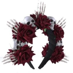 Macabre Skull Blossom Headband -Gothic Clothing Store 1 341e1736 5bfd 482e 9e55 d5fb049b6225
