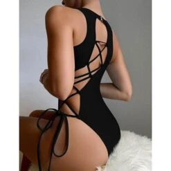 Hot Beat Lace Up Swimsuit -Gothic Clothing Store 1 3e4e251f d069 47fa bc85 178634de8a9d