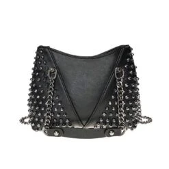 Chained Rivet Gothic Bag -Gothic Clothing Store 1 41ccdee6 5ce8 431b af14 a9d15b35cb58