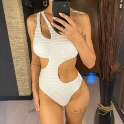 Chic Asymmetric Cut Out One Piece Swimsuit -Gothic Clothing Store 1 4b0c209d e12e 4f24 81e0 0c7294074500