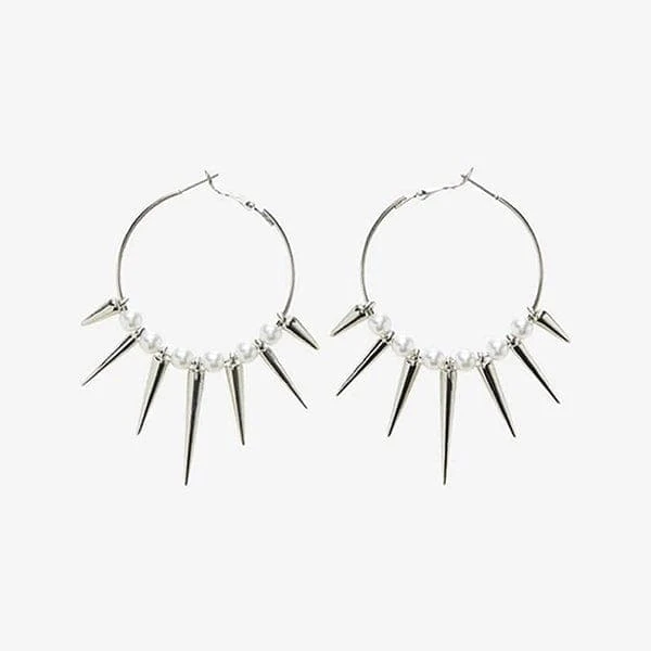 Punk Spikes Hoop Earrings 3 Punk Spikes Hoop Earrings - Image 3