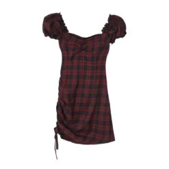 Morticia Vintage Plaid Dress -Gothic Clothing Store 1 53434708 b77b 4b3d 89ea 3c3c390ab565